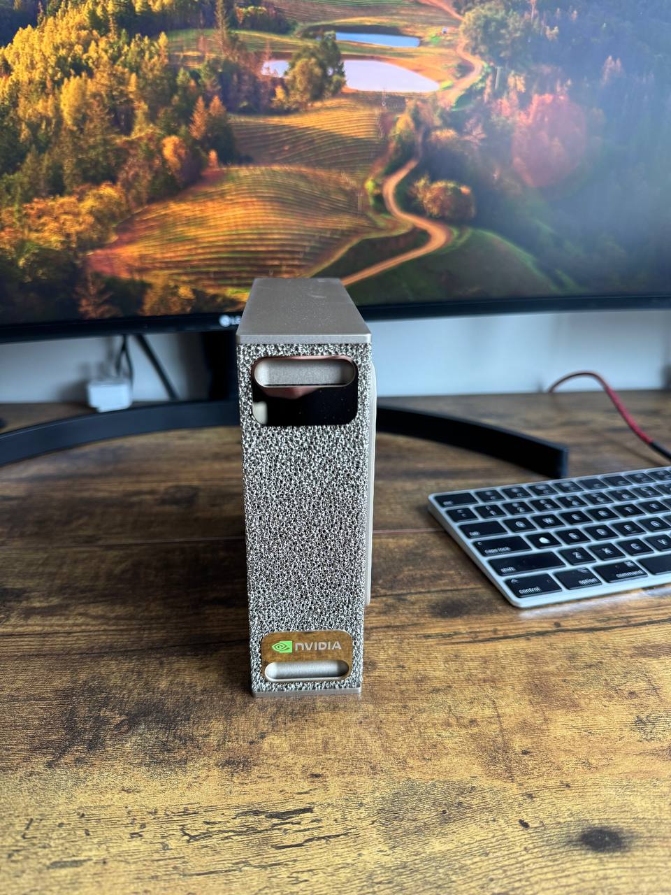 NVIDIA DGX Spark on desk — home lab setup